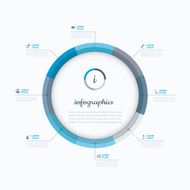 Infographic business web template vector blue options N2