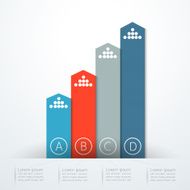 Modern infographics business options growing graph