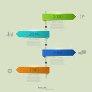 vector timeline infographic element design N2