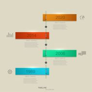 vector timeline infographic element design N3