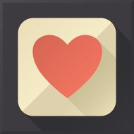 Colorful heart icon (flat design) N3