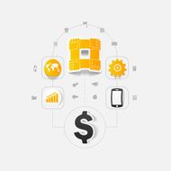 Set of business icons N74