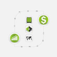 Set of business icons N79