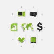 Set of business icons N86