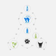 Set of veterinary icons N74