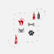 Set of veterinary icons N76