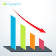 Business bar graph down