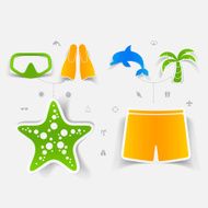 Set of summer tourism icons N342