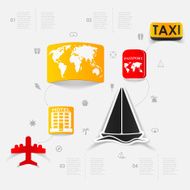 Set of summer tourism icons N345