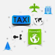 Set of summer tourism icons N346