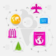 Set of summer tourism icons N361