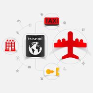 Set of summer tourism icons N373