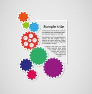 cogwheels and sample text infographics