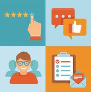 Vector flat customer experience concepts N2