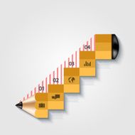 vector modern pencil infographics N13