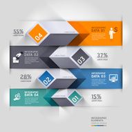 Abstract 3d diagram infographics options