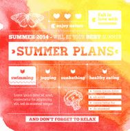 Watercolor Summer Infographic