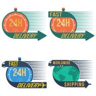 Fast shipping delivery vector format