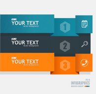 Vector text boxes infographics options banner N3
