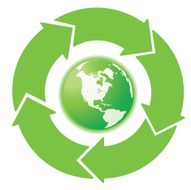 green five arrow cycle infographic