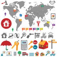 real estate infographic design elements N8