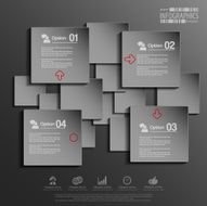 Abstract 3D paper Infographic N49
