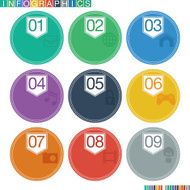 Abstract infographics flat design N18