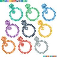 Abstract infographics flat design N19