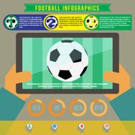 Soccer ball infographics vector format