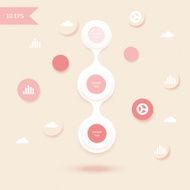 vector colorful metaball round diagram N7