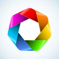 Abstract rainbow polygon icon
