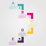 Creative colorful infographic in the form of ribbons Design element