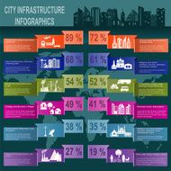 Set of elements infrastructure city vector infographics N20