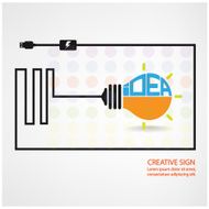 Creative light bulb sign N5