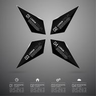 Modern design of shining crystals triangular shapes N3