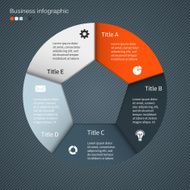 Modern vector info graphic for business project N146