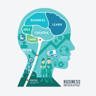 infographics vector brain design business diagram template N2