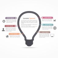 Infographics Template with Light Bulb