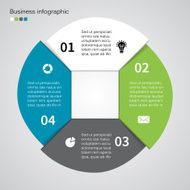 Modern vector info graphic for business project N147