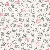 Business icons seamless pattern N2