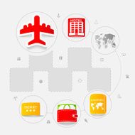 Set of summer tourism icons N391