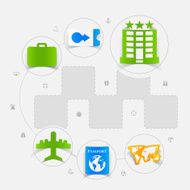 Set of summer tourism icons N392