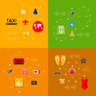 Set of summer tourism icons N397