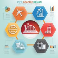 Cargo and shipping info graphic design vector N2