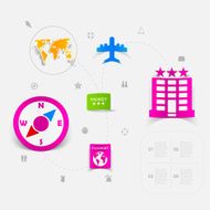 Set of summer tourism icons N408