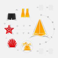 Set of summer tourism icons N419