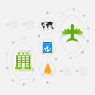 Set of summer tourism icons N420