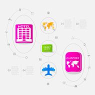 Set of summer tourism icons N421