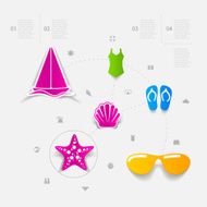 Set of summer tourism icons N422