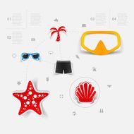 Set of summer tourism icons N423